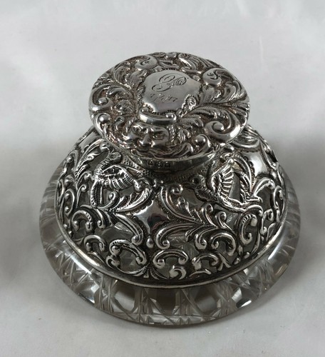 Victorian silver cut glass - silver,