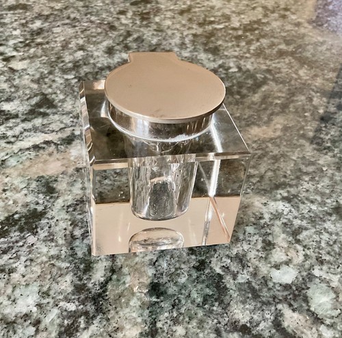 Vintage solid glass square - solid,