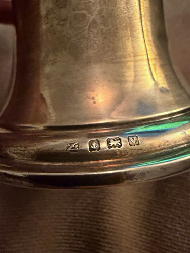 Weighted antique silver bell - weighted,