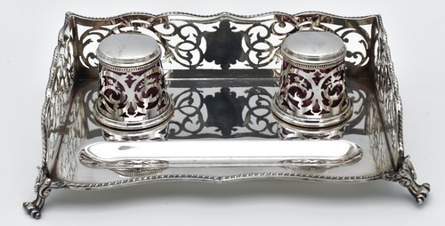 Antique silver plated gallery - antique,