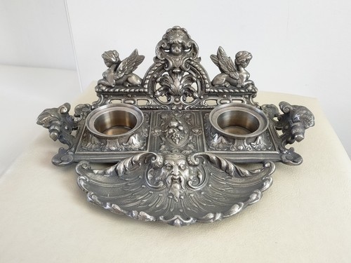 Large heavy antique silver - large,