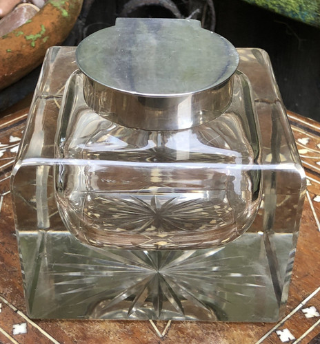 Antique inkwell paperweight