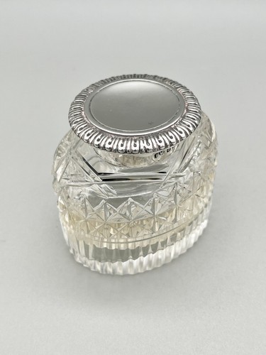 Edwardian cut glass sterling - cut,