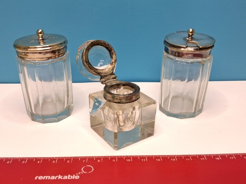 Damaged antique glassware