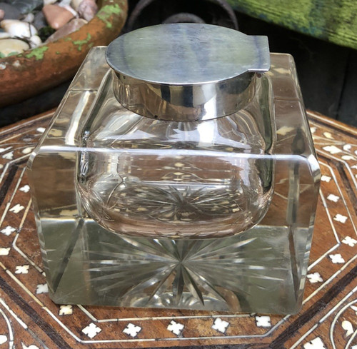 Antique inkwell paperweight