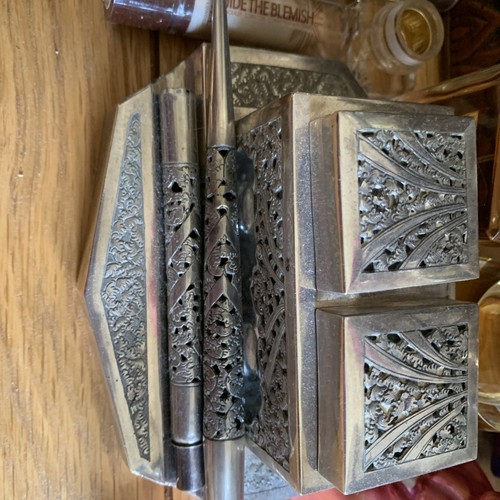 Solid silver inkwell china - inkwell,