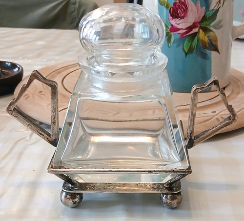 Art deco silver plate glass - deco,