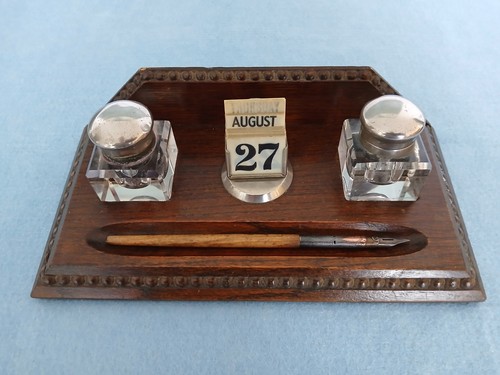 Antique desk stand with - antique,