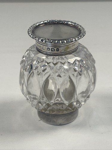 Victorian silver cut glass - silver,