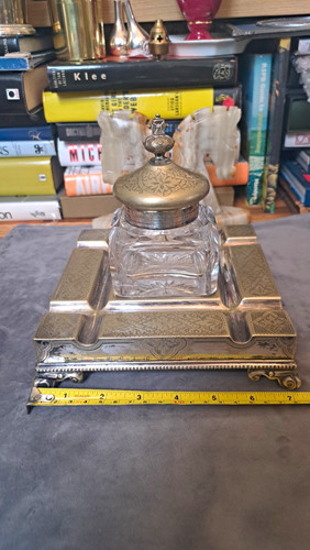 Victorian inkwell silver - inkwell,,