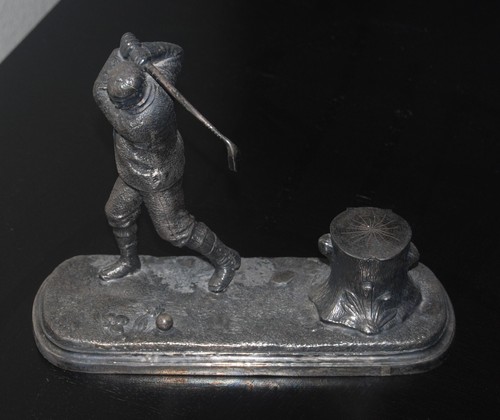 Vintage silverplate inkwell - silverplate,