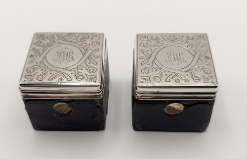 Victorian silver gilt inkwell - silver,