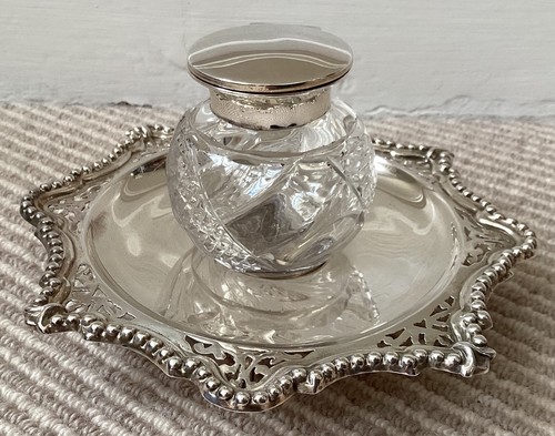 Antique silver and cut glass - antique,